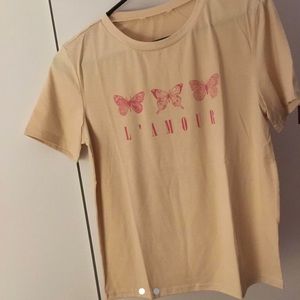 pastel t-shirt top L’amour pretty tee